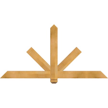 Ekena Millwork Kennewick Rough Sawn Timber Gable Bracket, Western Red Cedar, 60"W x 30"H x 2"D x 4"F, 12/12 Pitch GBW060X30X0204KEN00RWR